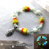 Candy Corn & Glow Glass Bracelet