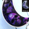Gothic Skulls Glow in the dark Moon with Crystal