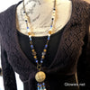 '90s Celestial Goddess Glow in the dark Statement Long Beaded Necklace