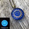'90s Celestial Gold Sun & Moon Glow Necklace