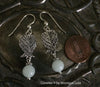 Angel Wings Glow Glass Orb Earrings on Sterling Silver Hooks