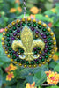 Fleur De Lis & Mardi Gras Beads Glow Decor