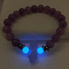 Purple Jade Hematite and Quartz Crystal Beaded Bracelet