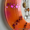 Glowie Beaded Decor Moon #11 Orange Pink Stars