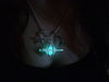 Moon & Stars Glowing Orb Charm Galaxy Glow Glass Necklace