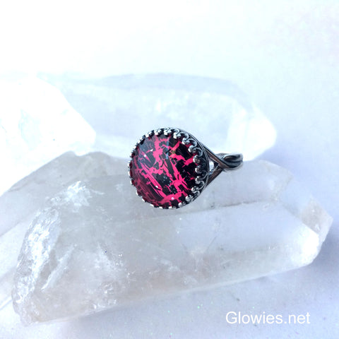 Shattered Mirror Glow Glass Ring