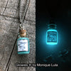 Alice Drink Me Bottle Glow in the dark Potion Jar Necklace