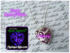 Purple Heart of Winter Glowing Necklace