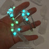 Crystal Quartz Wand Glow in the Dark Beaded Stars Long Necklace