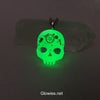 Steampunk Glow Skull with Watch Gears Necklace