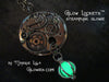 Steampunk Gears Glow Orb Locket Glowie Pendant Silver