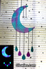 Aqua Purple Glow Moon Sun Catcher Rain Drop Mobile