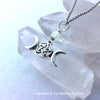 Triple Moon Pentacle Glow Glass Necklace