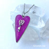 Frozen Heart with Key Glowing Necklace