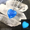 Blue Opal Glow in the dark Heart Necklace