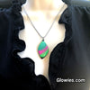 Aurora Borealis Druzy Glow Stone Pendant Necklace