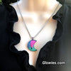 Aurora Borealis Druzy Glow Stone Pendant Necklace