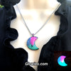 Aurora Borealis Druzy Glow Stone Pendant Necklace