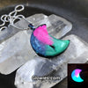 Aurora Borealis Druzy Glow Stone Pendant Necklace