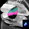 Aurora Borealis Druzy Glow Stone Pendant Necklace