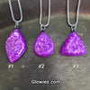 Ultra Violet Purple Opal Druzy Glow Stone Necklaces
