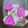 Ultra Violet Purple Opal Druzy Glow Stone Necklaces