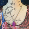 Ultra Violet Purple Opal Druzy Glow Stone Necklaces