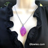 Ultra Violet Purple Opal Druzy Glow Stone Necklaces