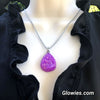 Ultra Violet Purple Opal Druzy Glow Stone Necklaces