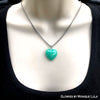 Aqua Opal Glow in the dark heart necklace