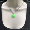 Green Opal Glow in the dark Heart Necklace