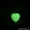 Green Opal Glow in the dark Heart Necklace