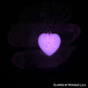Pink Opal Glow in the dark Heart Necklace