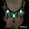 Midnight Guardian Angel Glow Opal Necklace