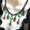 Midnight Guardian Angel Glow Opal Necklace