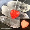 Red Opal Glow in the dark Heart