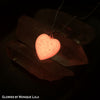 Red Opal Glow in the dark Heart