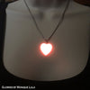 Red Opal Glow in the dark Heart