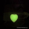 Yellow Opal Glow in the dark Heart Necklace