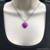 Purple Opal Glow in the dark Heart Necklace