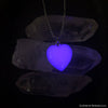 Purple Opal Glow in the dark Heart Necklace