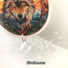 Wolf Glow Sun Catcher with Crystal