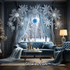 Snowflake Glow in the dark Sun Catcher with Crystal