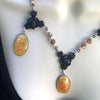 Shadow Rose Ember Opal Necklace