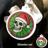 Dragon, Ghost, and Skull With Santa Hat Ornaments
