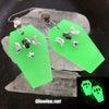 Green Glowie Coffin Earrings #01