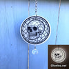 Skull Glow Suncatcher with Crystal