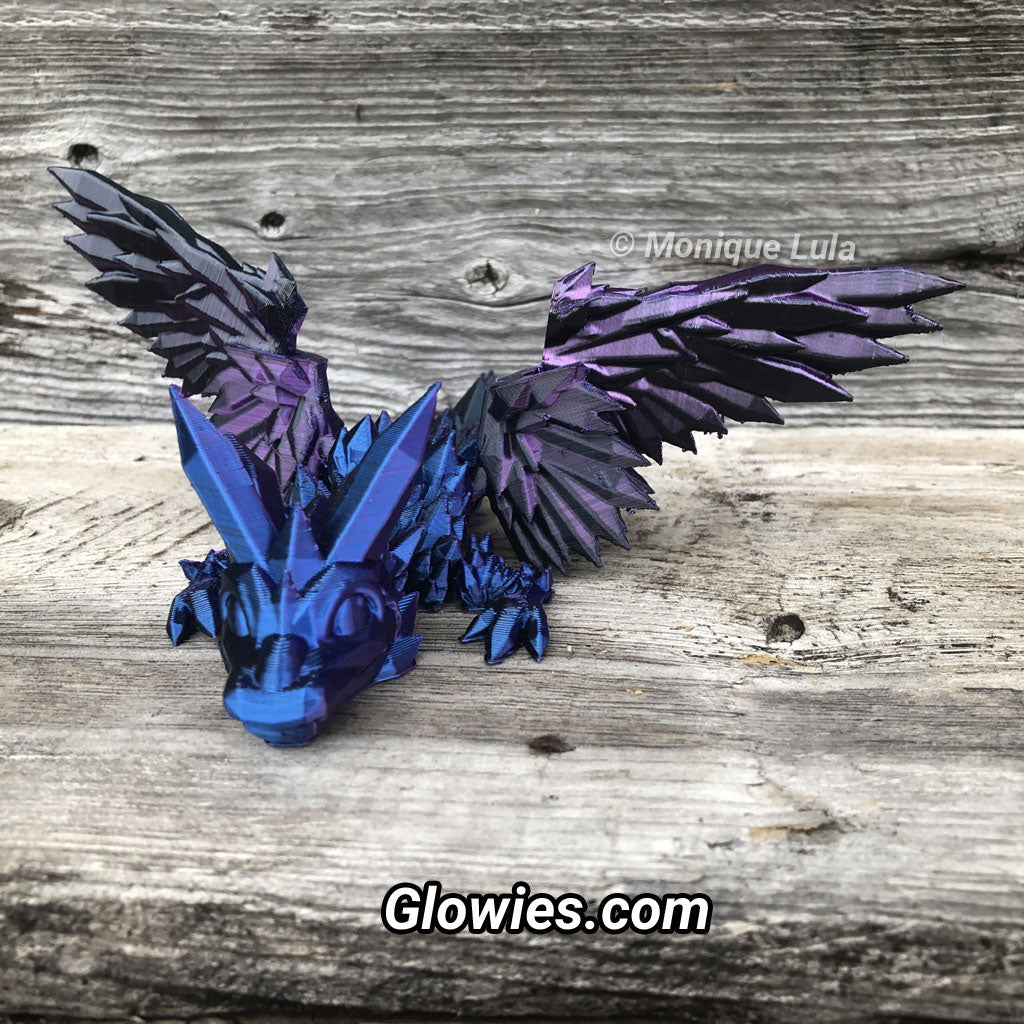 3D Printed Articulated Dragon, The Mystical Crystal Dragon