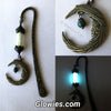 Crescent Moon Glow Lantern Victorian Bookmark