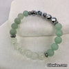 Amazonite Frosted Jade Seafoam Hematite Beaded Bracelet